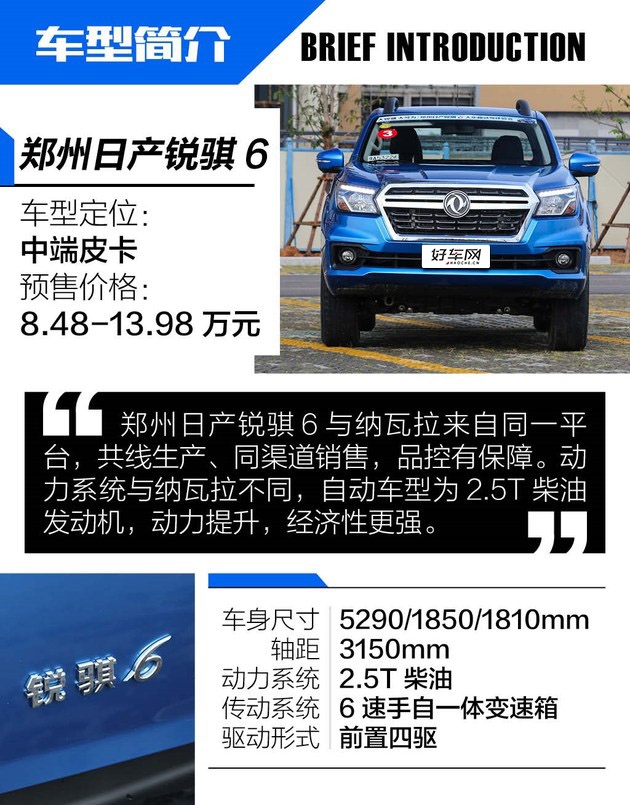 高性价比自动挡皮卡 试驾郑州日产锐骐6