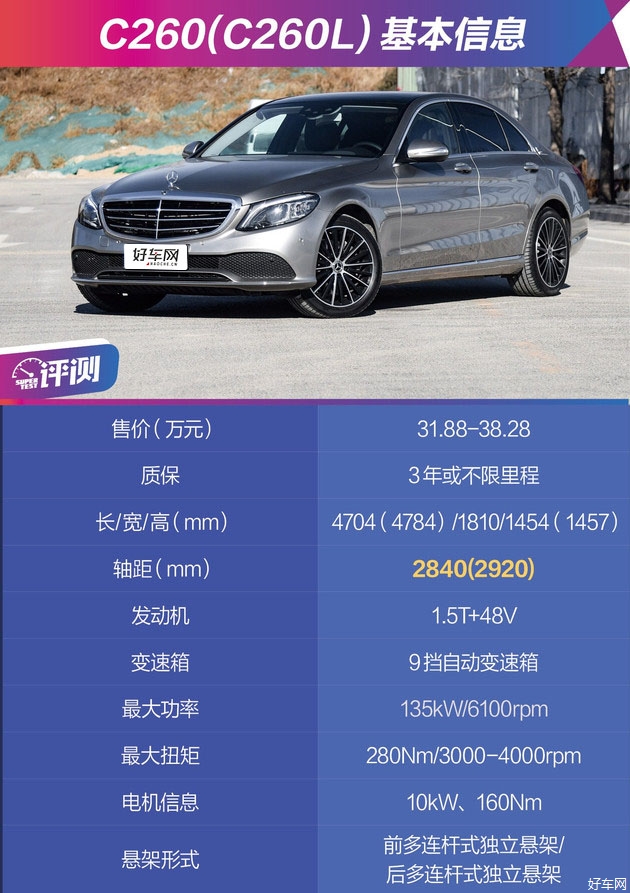 小排量1.5T+48V轻混 测试体验奔驰C260 L