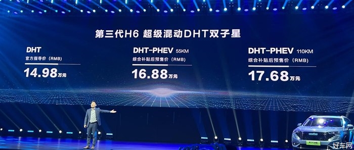 第三代哈弗H6 DHT上市 售价14.98万元 